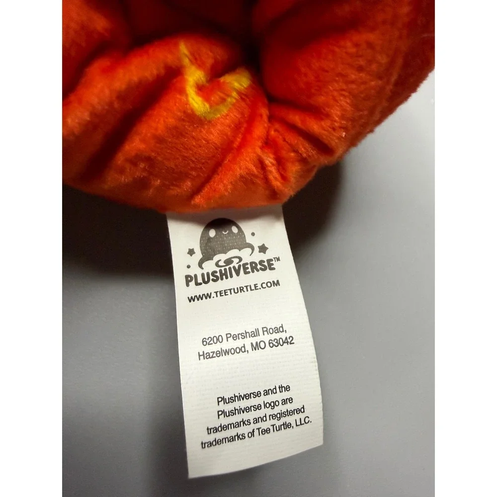 TeeTurtle Plushiverse Reversible Dragon Plush‎ Orange Fire Mood Toy
